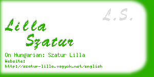 lilla szatur business card
